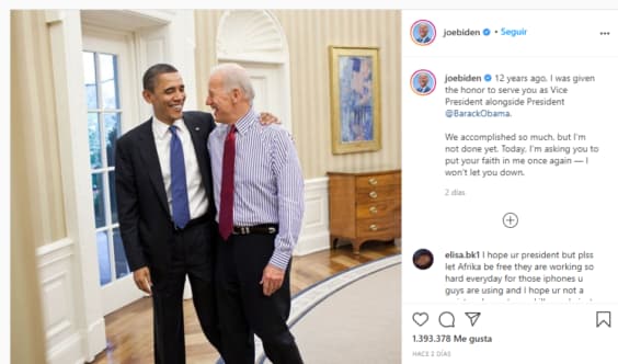 Obama apoya a Biden