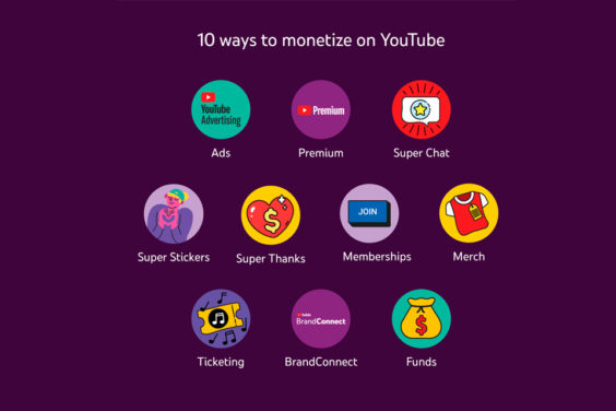YouTube ofrece 10 formas de monetizar un canal