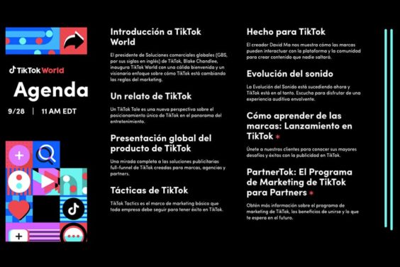 La agenda de TikTok World, el nuevo evento global de TikTok