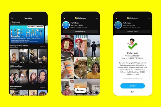 Snapchat presentó ayer los Spotlight Challenges, una nueva forma de recompensar a los creadores de Snapchat por hacer vídeos de formato corto en Spotlight
