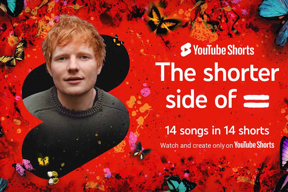 YouTube se ha asociado con Ed Sheeran para promocionar Shorts, su función de vídeos cortos, publicando en exclusiva canciones que lanzará próximamente