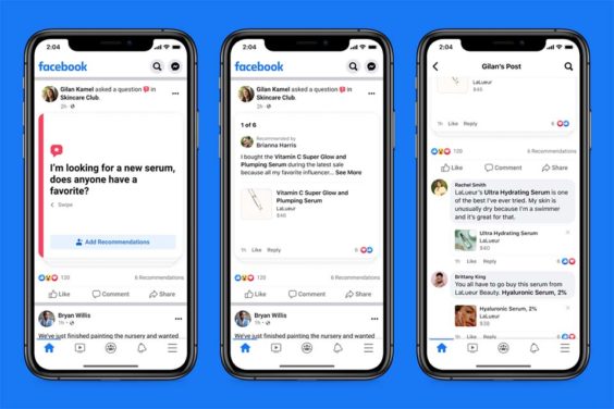Facebook añade a su plataforma Tiendas en grupos, recomendaciones de productos y una prueba de Live Shopping para creadores de contenido